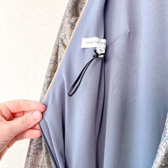 NEW! Dress The Population Emery Metallic Formal Party Sheath Dress, XS - Picture 7 of 8